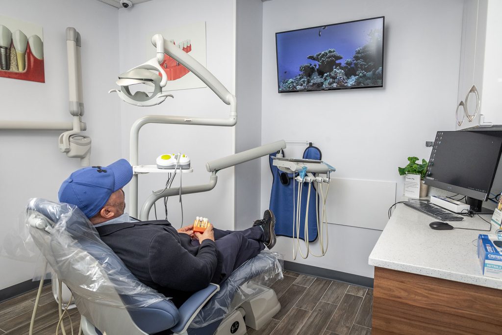 Patient During Checkup at Hutchinson Metro Dental