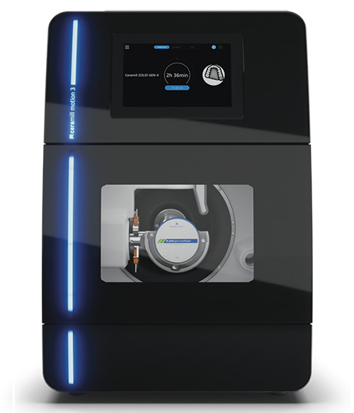 Ceramill Motion 3 CAD CAM milling machine used to fabricate dental crowns at Bronx Dental Spa